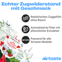 Airtaste Geschmacksfilter-Set – Eukalyptus, Minze & Wassermelone – 9er Set