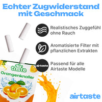Airtaste Orangen Geschmacksfilter – 9 Filter mit 1 Monat Vorrat