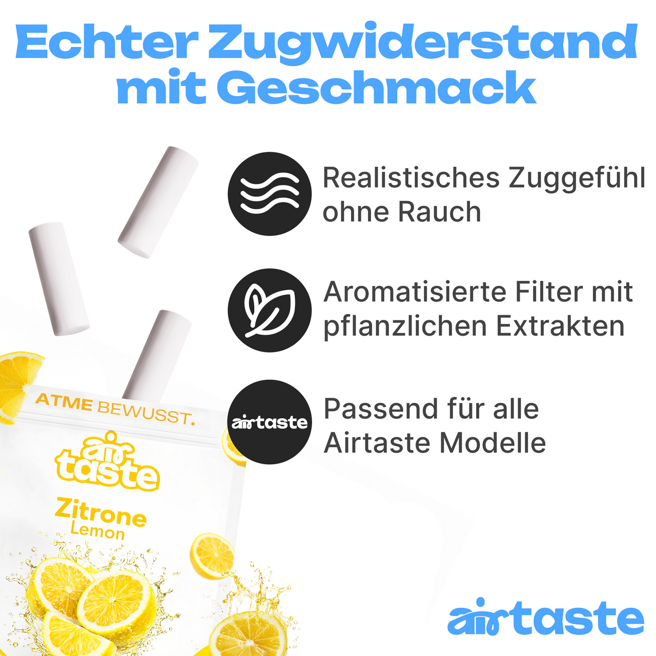 Airtaste Zitrone Geschmacksfilter – 9er Set