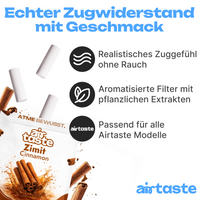 Airtaste Zimt Geschmacksfilter – 9er Set