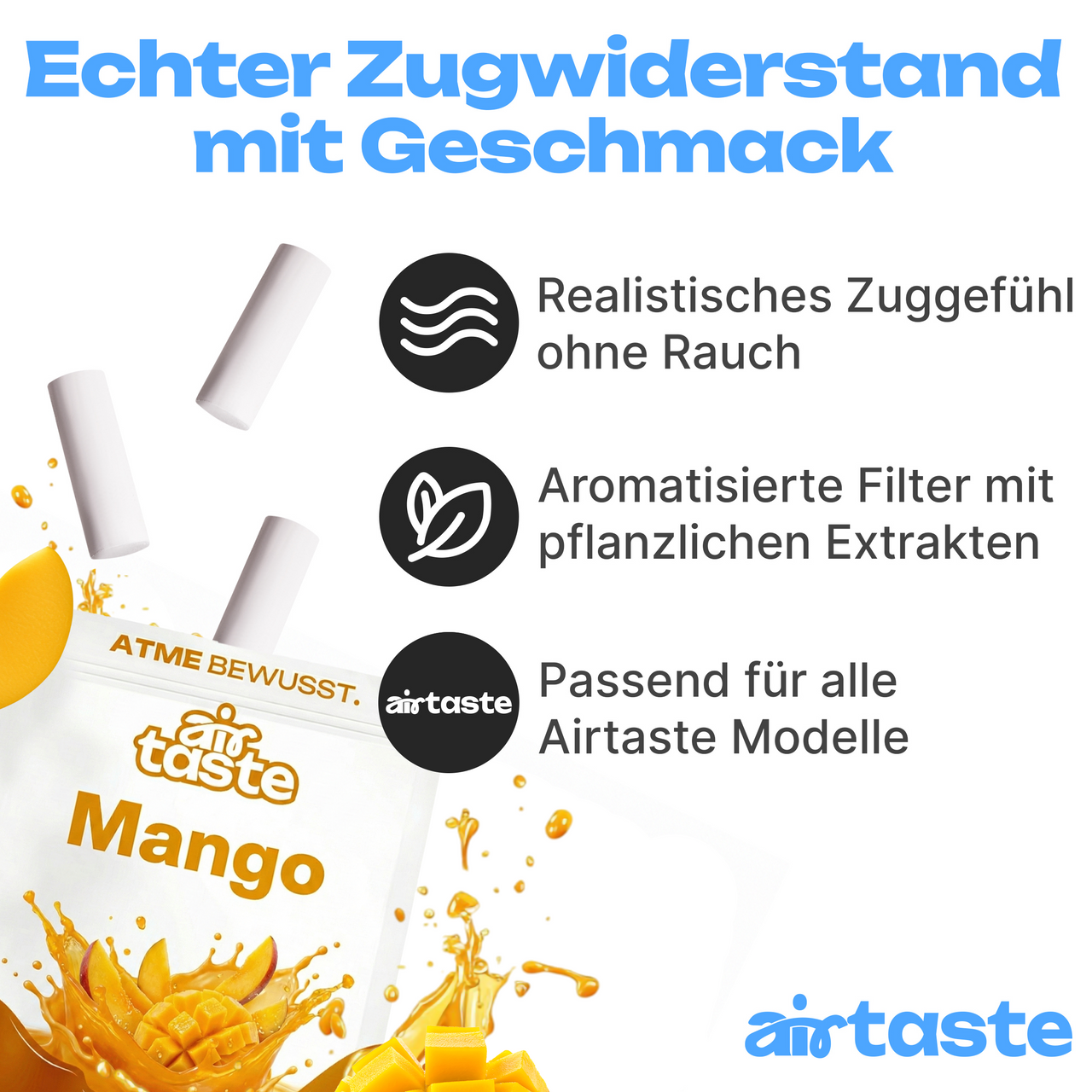 Airtaste Mango Geschmacksfilter – 9er Set