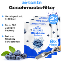 Airtaste Blaubeere Geschmacksfilter – 9er Set