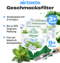 Airtaste Minze Geschmacksfilter – 9 Filter mit 1 Monat Vorrat