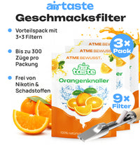 Airtaste Orangen Geschmacksfilter – 9 Filter mit 1 Monat Vorrat