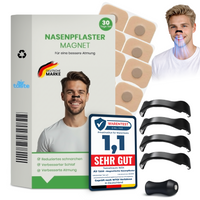 Magnetische Nasenpflaster – besser atmen & ruhiger schlafen | 30 Anwendungen