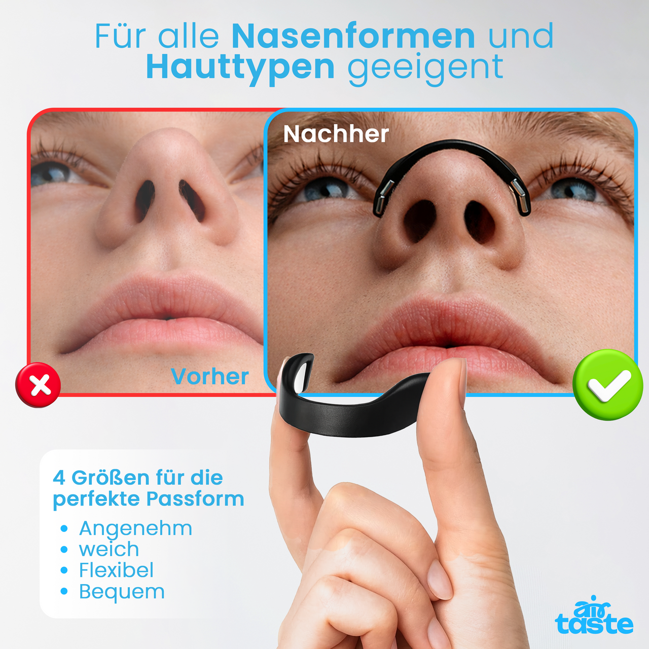 Magnetische Nasenpflaster – besser atmen & ruhiger schlafen | 30 Anwendungen